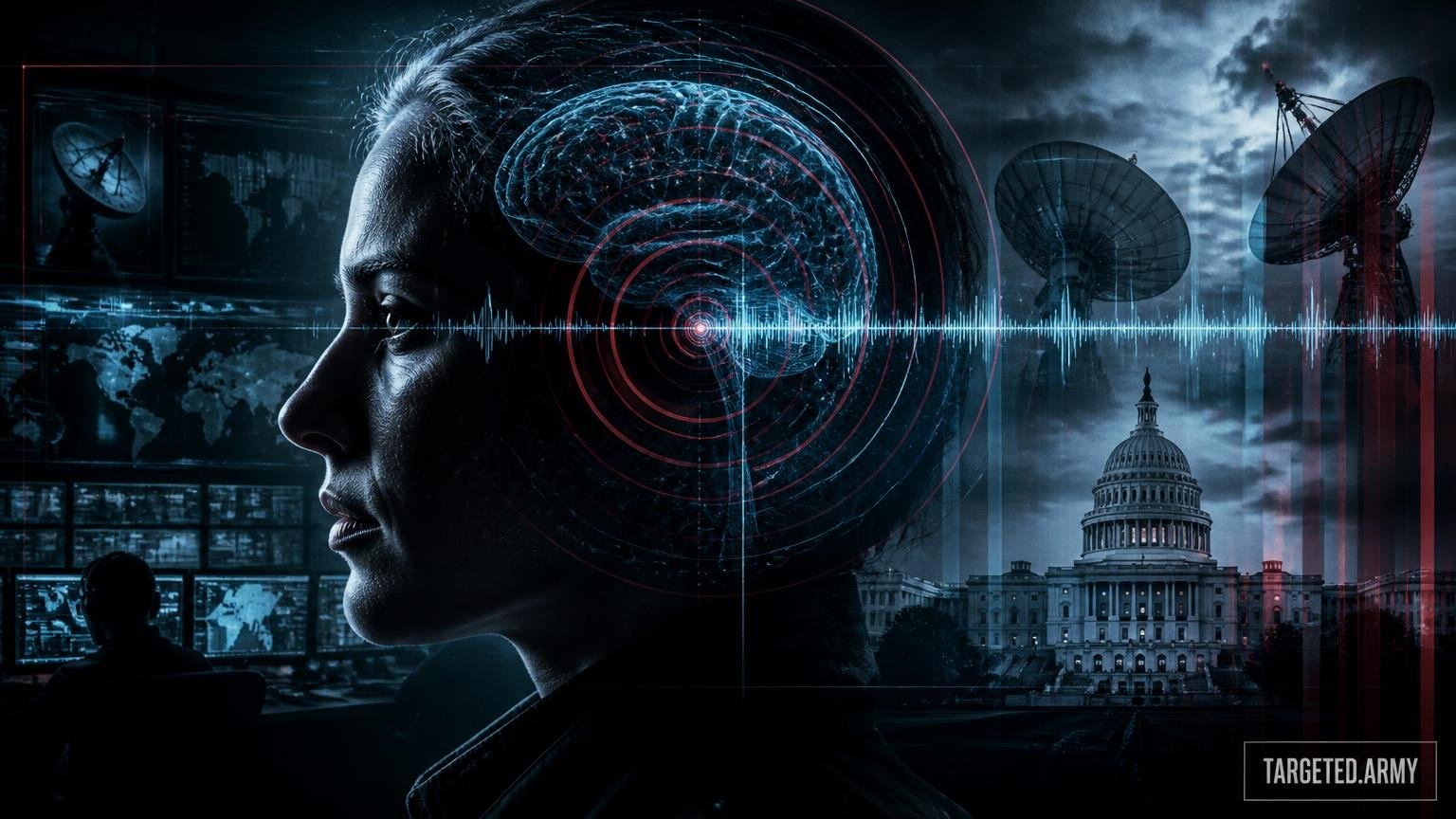 A cinematic TARGETED.ARMY editorial illustration representing the question: What evidence supports the existence of Project SIGNALS?