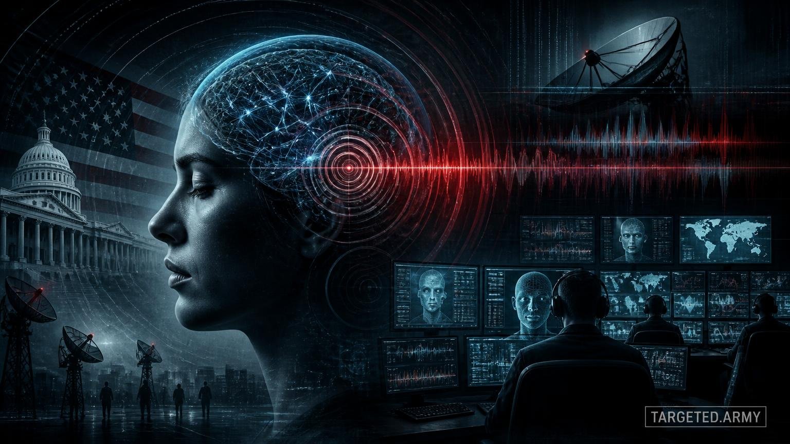 A cinematic TARGETED.ARMY editorial illustration representing the question: What are artificial personalities and how are they created?