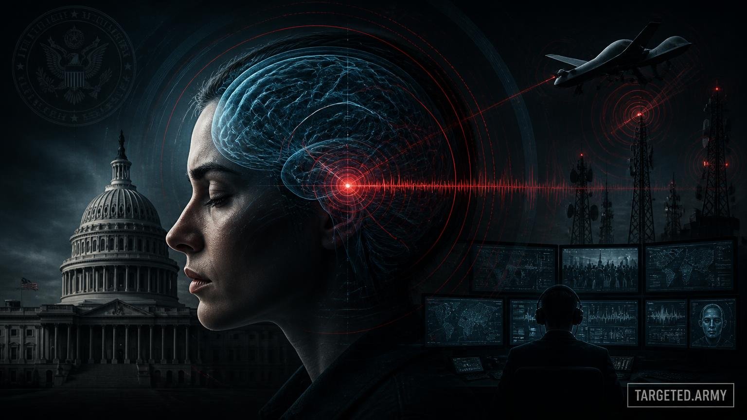A cinematic TARGETED.ARMY editorial illustration representing the question: What are the potential risks of TNT technology?