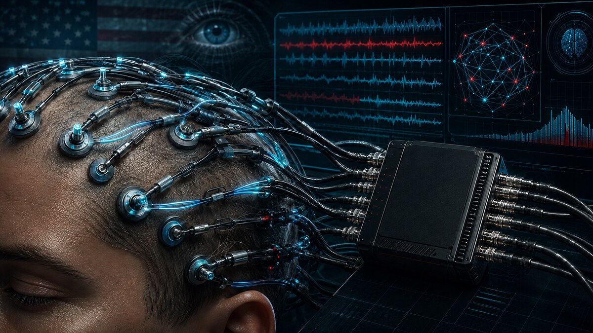 Conceptual intelligence-dossier illustration for Remote Neural Monitoring (RNM): Cognitive Surveillance Networks and Bio-Electric Data Extraction