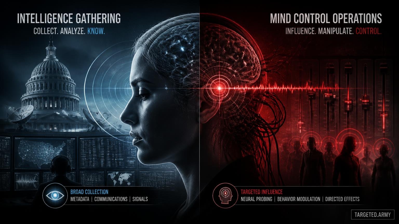 Thumbnail for What is the difference between the NSA's intelligence gathering and its alleged mind control operations?