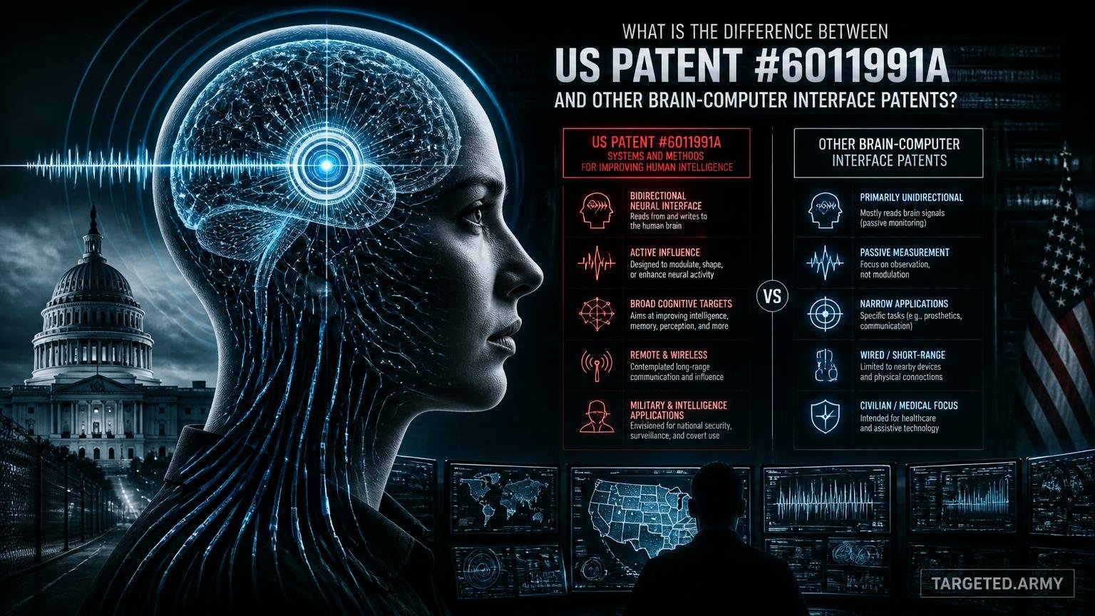 Thumbnail for What is the difference between US Patent #6011991A and other brain-computer interface patents?
