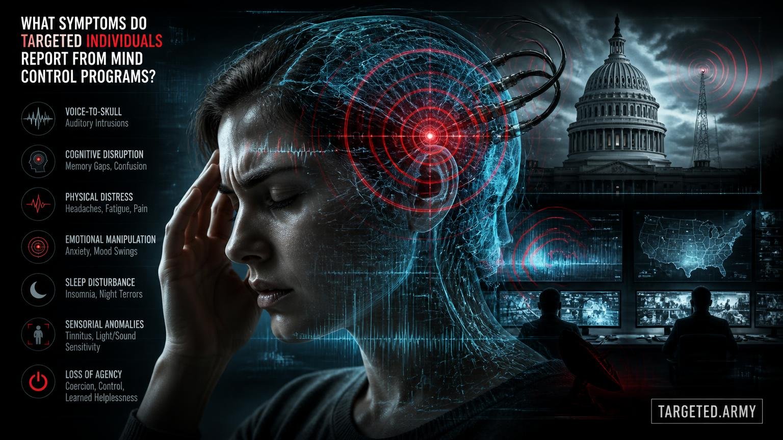 Thumbnail for What symptoms do Targeted Individuals report from mind control programs?