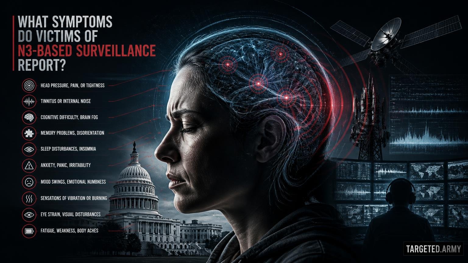 Thumbnail for What symptoms do victims of N3-based surveillance report?